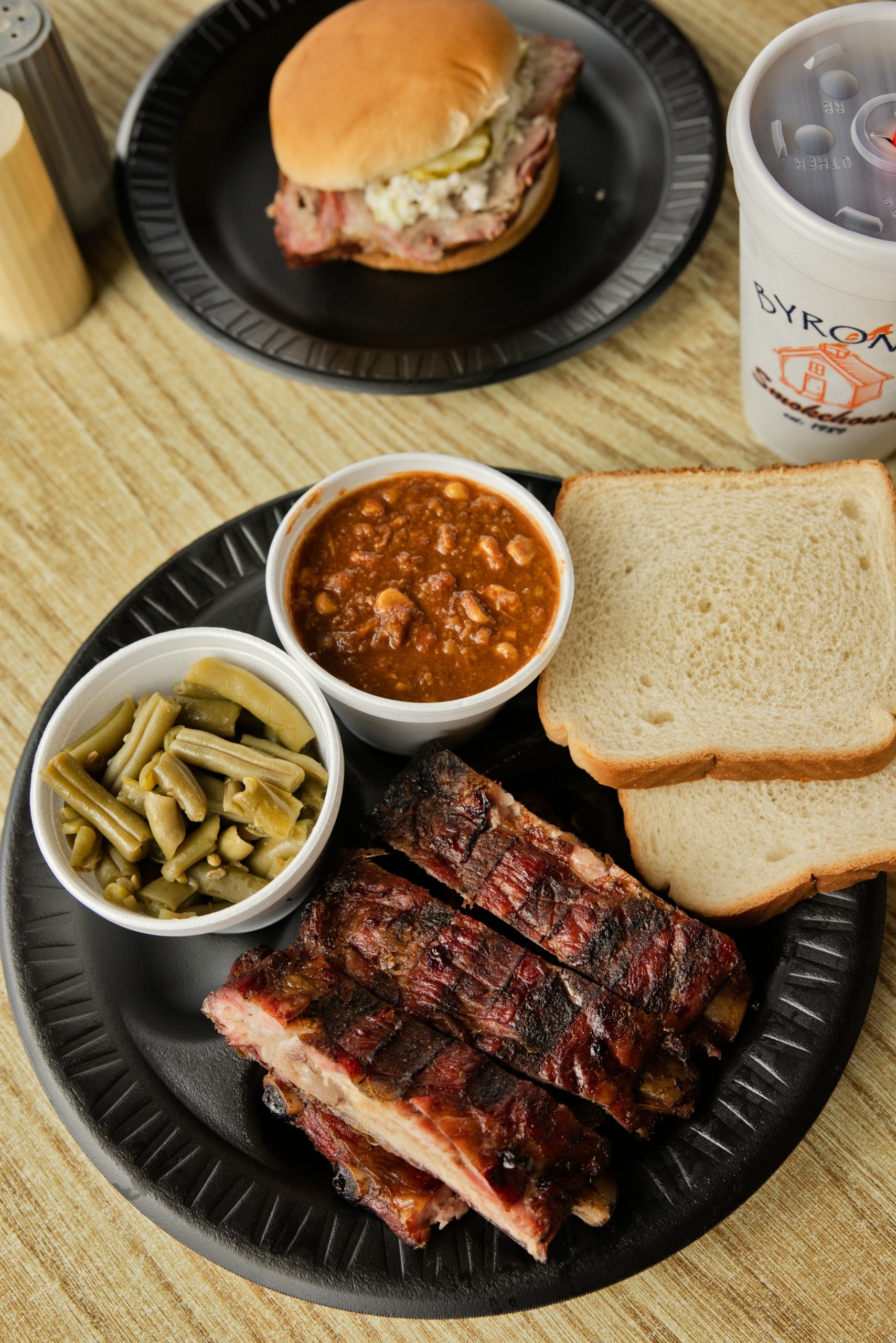 Byron's smoked ribs with sides