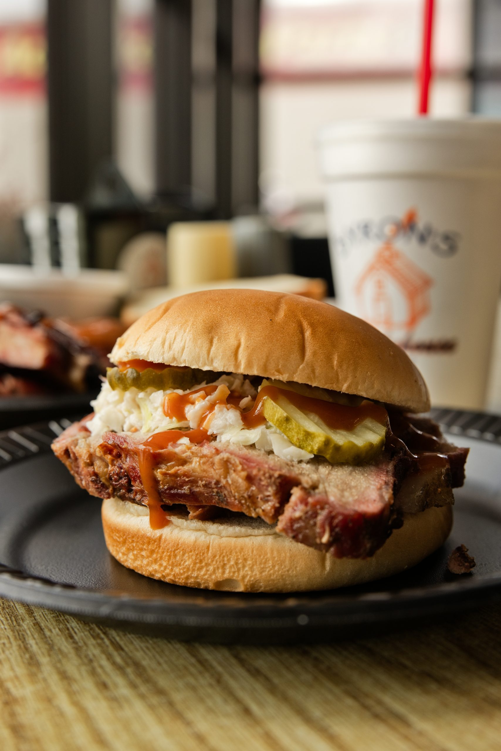 Byron's barbecue sandwich