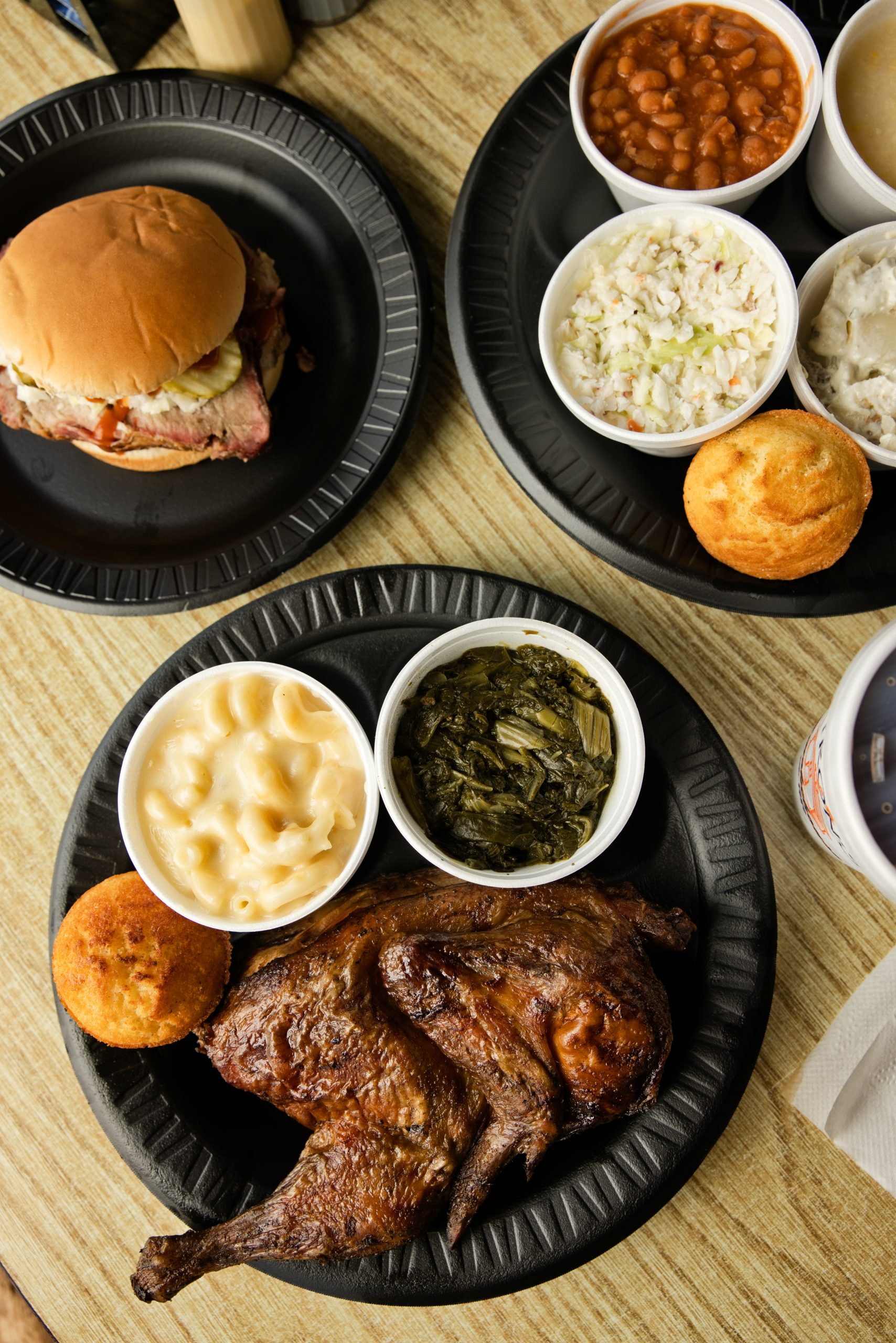 Byron's smoked chicken with Southern sides